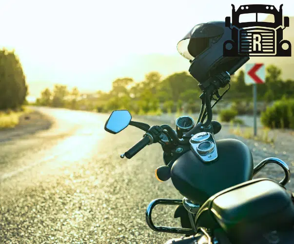 motorcycle parked on the side of the road