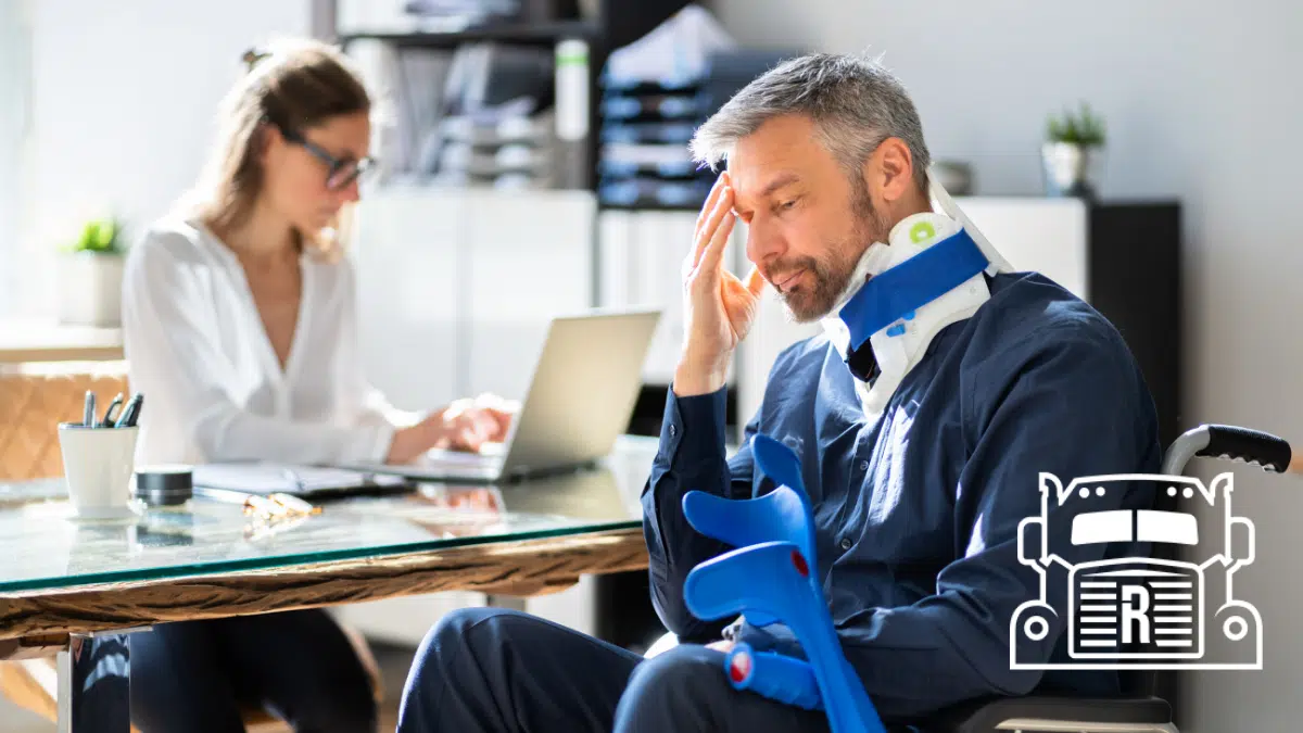 injured man at a personal injury lawyer consultation