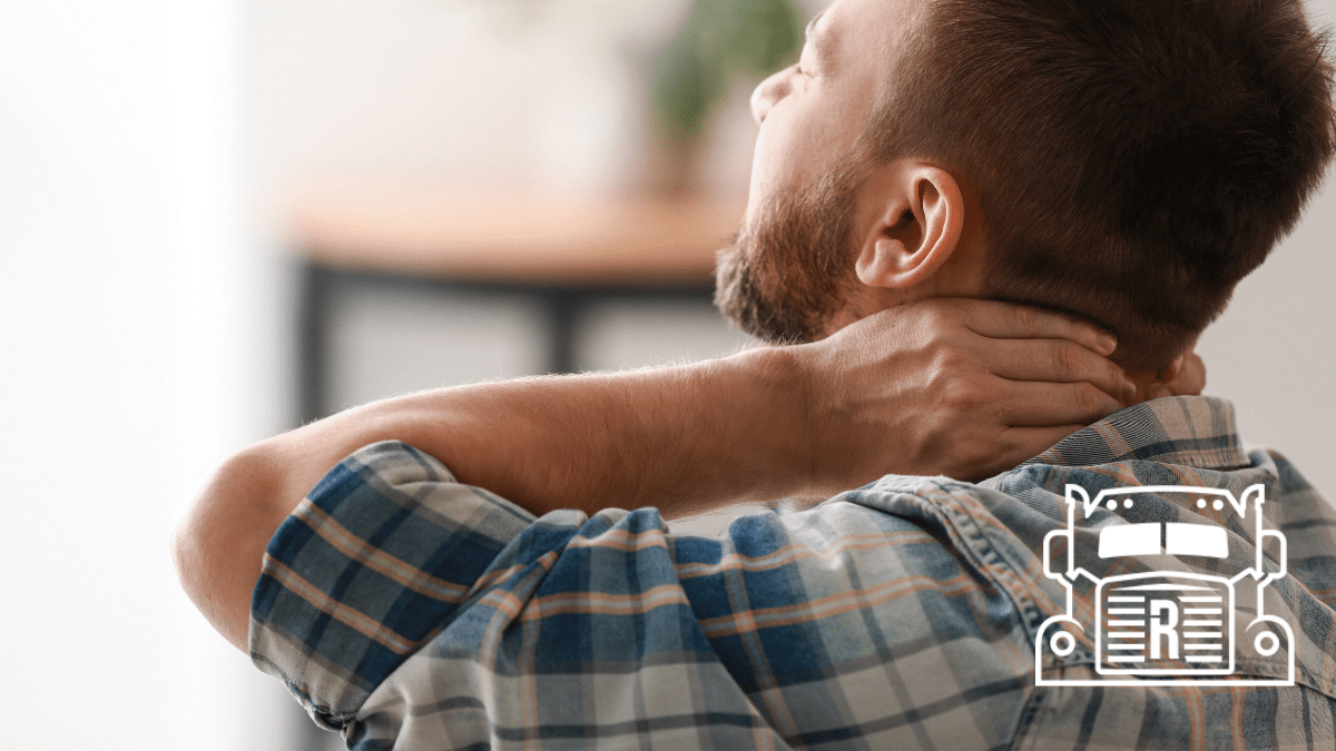 man with neck pain