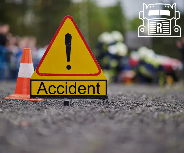 sign that reads "accident"