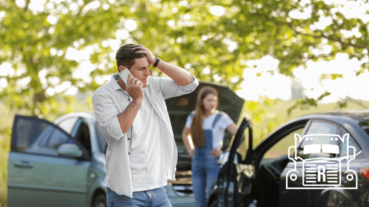two people involved in a minor car crash