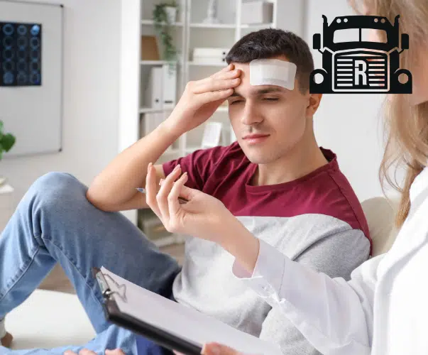 man with a concussion