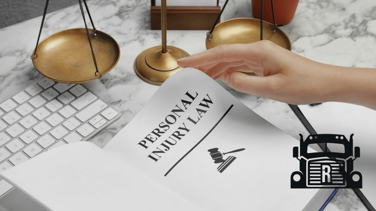 person reading personal injury law documents