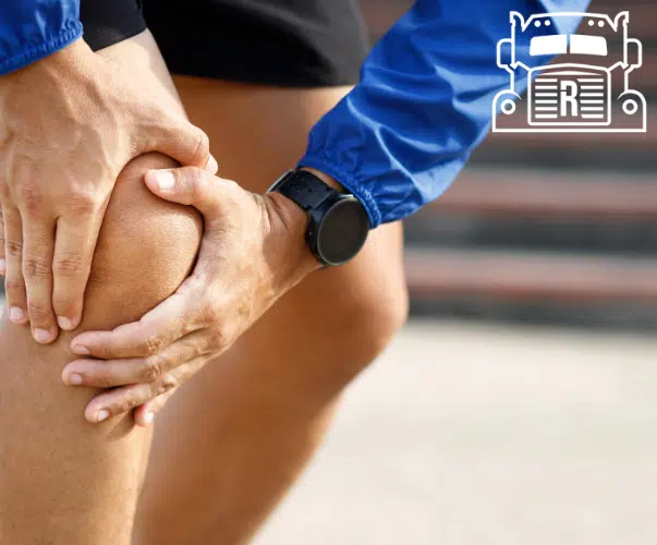 person with a knee injury