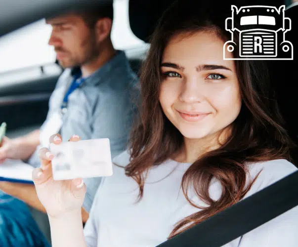 driver holding a drivers license