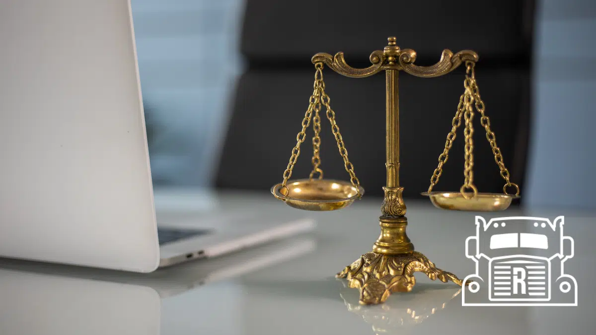 golden legal scale on attorney's desk