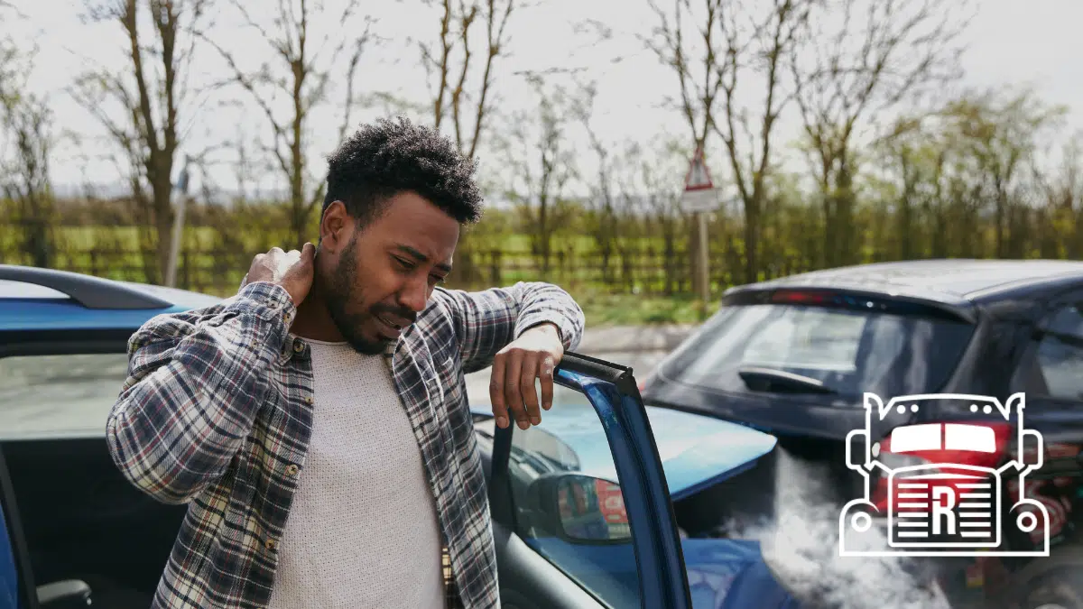 man with neck pain after a car accident