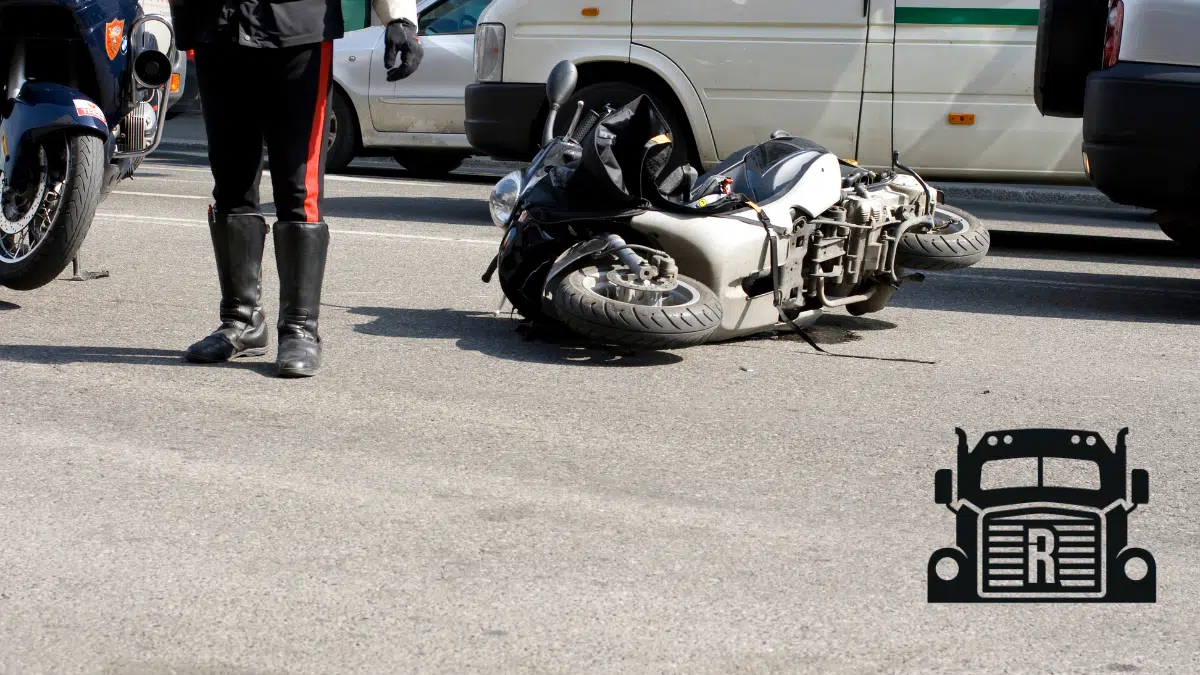 Motorcycle accident with runion personal injury lawyers logo