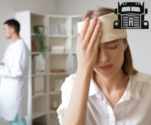 woman with a concussion