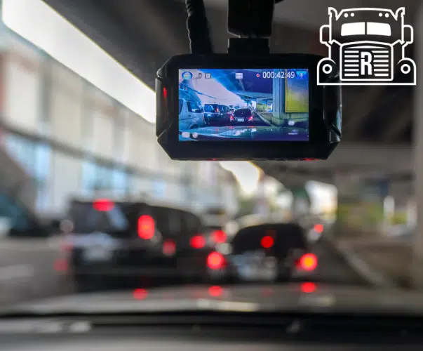 dash cam on windshield
