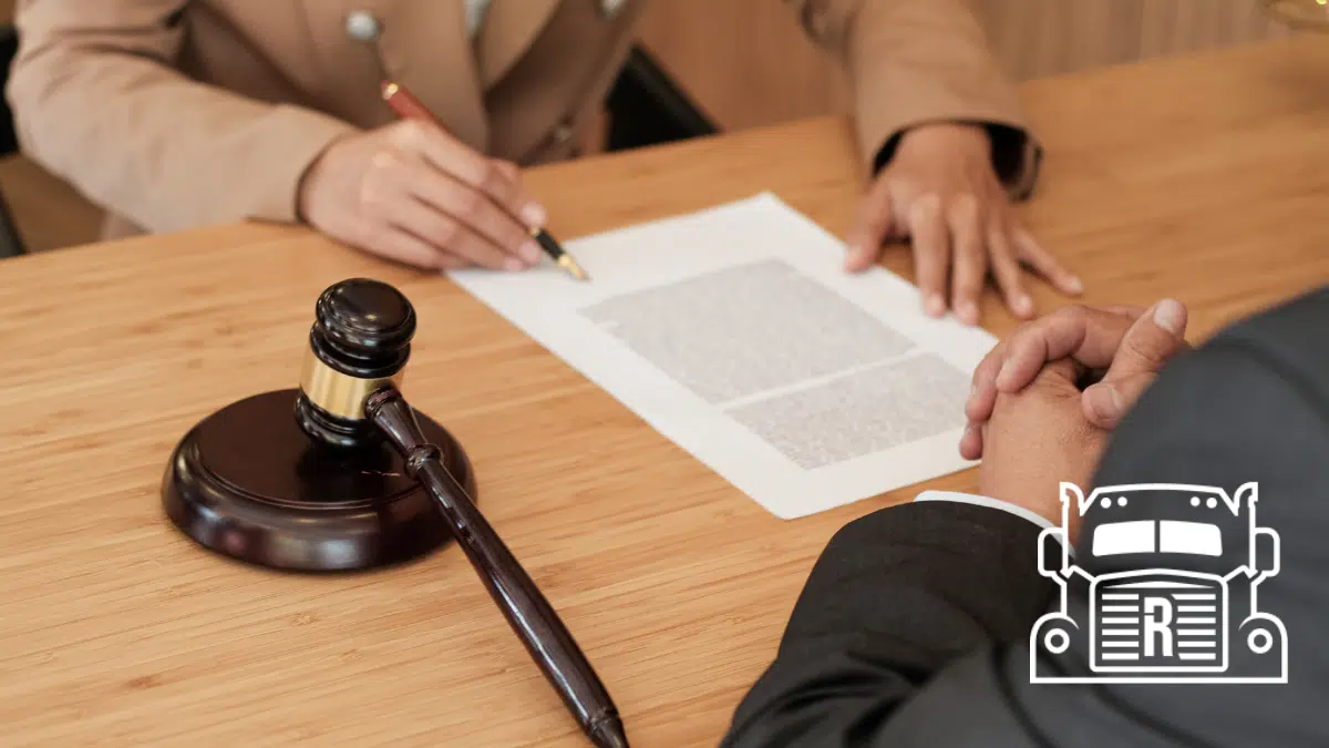 personal injury lawyer going over documents with a client