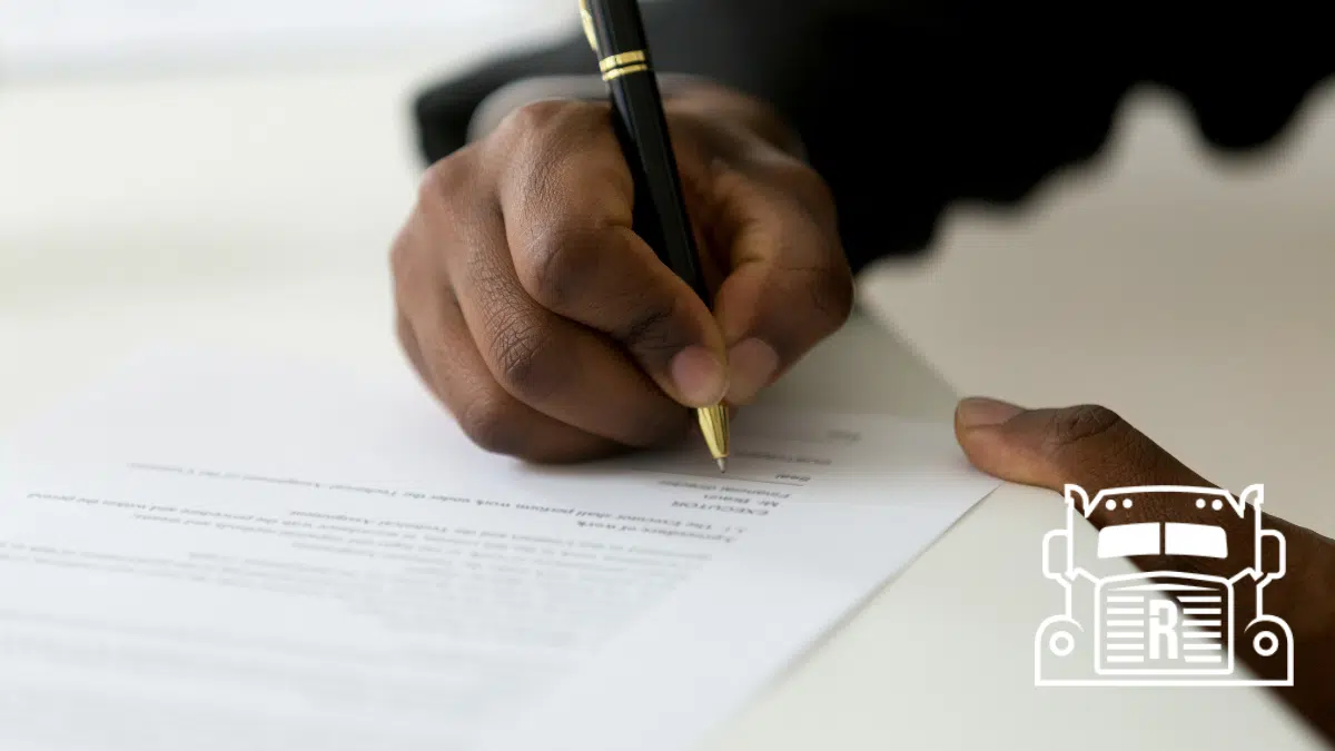 person signing legal papers
