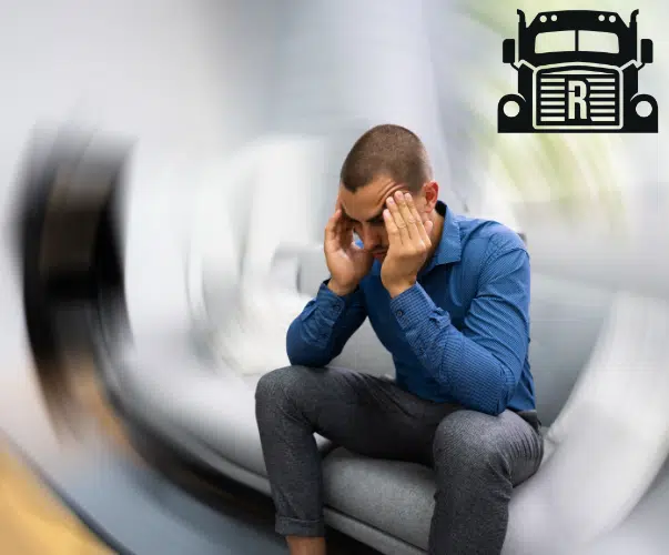 man with head pain