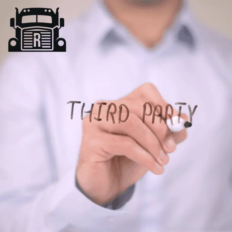 Third party being written on glass.