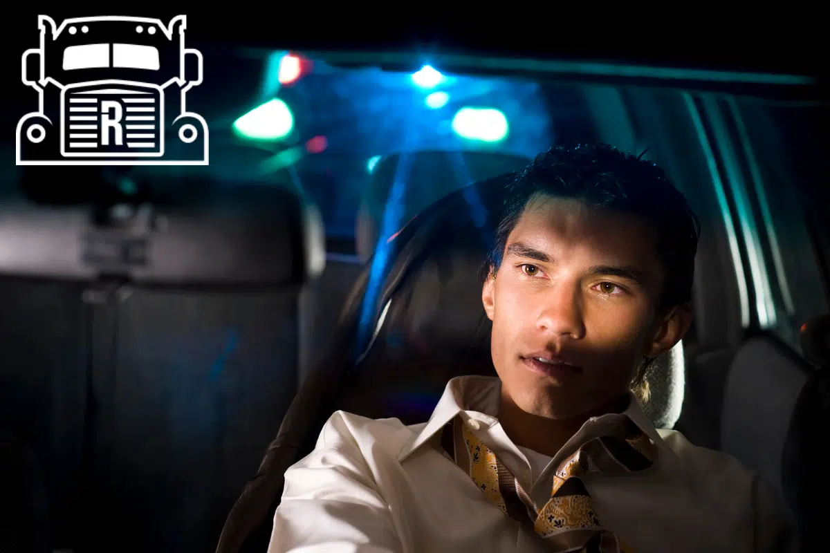 intoxicated man behind the wheel of a car