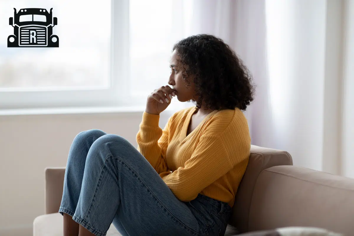 woman with psychological trauma